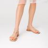 imageDREAM PAIRS Womens TStrap Thong Flat Sandals with Cute Square Toe Strappy for SummerNude