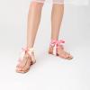 imageDREAM PAIRS Womens TStrap Thong Flat Sandals with Cute Square Toe Strappy for SummerNude