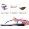 imageDREAM PAIRS Womens TStrap Thong Flat Sandals with Cute Square Toe Strappy for SummerPurple