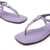 imageDREAM PAIRS Womens TStrap Thong Flat Sandals with Cute Square Toe Strappy for SummerPurple