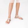 imageDREAM PAIRS Womens TStrap Thong Flat Sandals with Cute Square Toe Strappy for SummerWhite