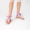 imageDREAM PAIRS Womens TStrap Thong Flat Sandals with Cute Square Toe Strappy for SummerWhite