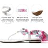 imageDREAM PAIRS Womens TStrap Thong Flat Sandals with Cute Square Toe Strappy for SummerWhite