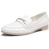 imageDREAM PAIRS Womens Loafers Penny Loafers Fashion Comfortable Flats Dressy ShoesWhitestone