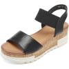 imageDREAM PAIRS Womens Open Toe Ankle Strap Casual Flatform Platform Wedges SandalsBlack2