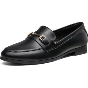 imageDREAM PAIRS Womens Loafers Penny Loafers Fashion Comfortable Flats Dressy ShoesBlackpu