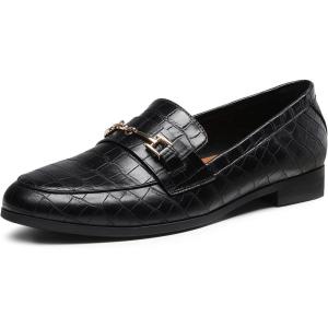 imageDREAM PAIRS Womens Loafers Penny Loafers Fashion Comfortable Flats Dressy ShoesBlackstone