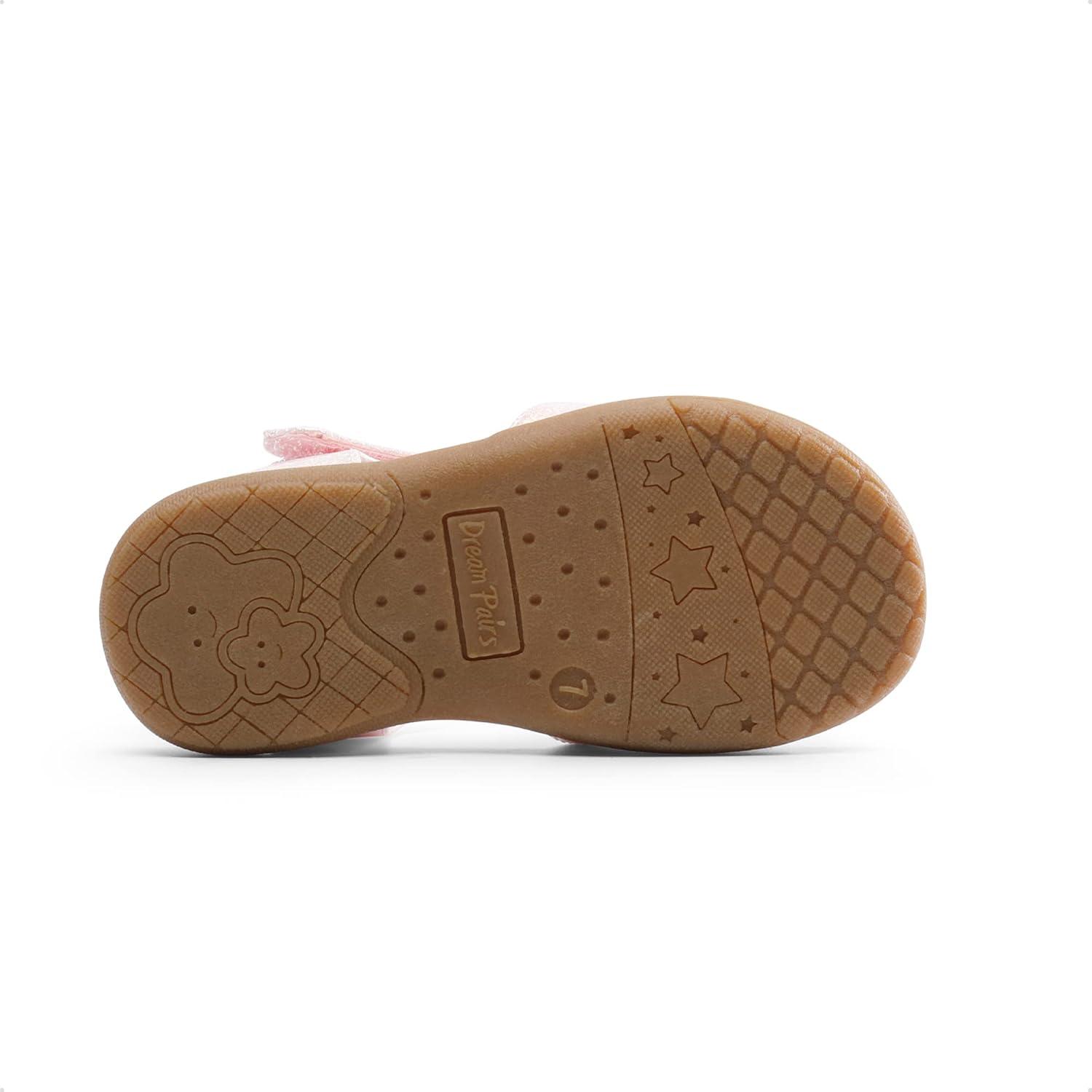 imageDREAM PAIRS Girls Sandals Fashion Bow Summer Shoes for ToddlerLittle KidPinkglitter