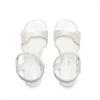 imageDREAM PAIRS Girls Sandals Ankle Strap Square Toe Low Heel Crystal Shell Wedding Party Flower Dress Shoes for Little KidsBig KidsIvory