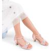 imageDREAM PAIRS Girls Sandals Ankle Strap TStrap Low Heel Pearl Bow Flower Pump Dress Wedding Party Shoes for Little KidBig KidPink