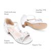 imageDREAM PAIRS Girls Sandals Ankle Strap TStrap Low Heel Pearl Bow Flower Pump Dress Wedding Party Shoes for Little KidBig KidWhite