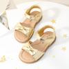 imageDREAM PAIRS Girls Sandals Fashion Bow Summer Shoes for ToddlerLittle KidGold