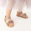 imageDREAM PAIRS Girls Sandals Fashion Bow Summer Shoes for ToddlerLittle KidRose Goldmetallic