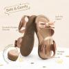 imageDREAM PAIRS Girls Sandals Fashion Bow Summer Shoes for ToddlerLittle KidRose Goldmetallic