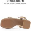 imageDREAM PAIRS Girls Sandals Open Toe Low Block Chunky Heels Sandals Party Dress Pumps Shoes for Little Big KidGold