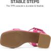 imageDREAM PAIRS Girls Sandals Open Toe Low Block Chunky Heels Sandals Party Dress Pumps Shoes for Little Big KidHot Pink