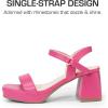 imageDREAM PAIRS Girls Sandals Open Toe Low Block Chunky Heels Sandals Party Dress Pumps Shoes for Little Big KidHot Pink