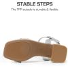 imageDREAM PAIRS Girls Sandals Open Toe Low Block Chunky Heels Sandals Party Dress Pumps Shoes for Little Big KidSilverglitter