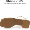 imageDREAM PAIRS Girls Sandals Open Toe Low Block Chunky Heels Sandals Party Dress Pumps Shoes for Little Big KidWhite