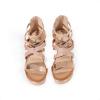 imageDREAM PAIRS Girls Wedge Sandals Flatform Open Toe Platform Sandals Espadrille Flower Wedding Party for Little KidBig KidChampagneglitter