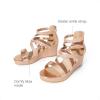 imageDREAM PAIRS Girls Wedge Sandals Flatform Open Toe Platform Sandals Espadrille Flower Wedding Party for Little KidBig KidChampagneglitter