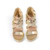imageDREAM PAIRS Girls Wedge Sandals Flatform Open Toe Platform Sandals Espadrille Flower Wedding Party for Little KidBig KidGoldglitter