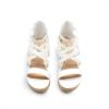 imageDREAM PAIRS Girls Wedge Sandals Flatform Open Toe Platform Sandals Espadrille Flower Wedding Party for Little KidBig KidWhite