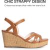 imageDREAM PAIRS Girls Wedge Sandals Flatform Open Toe Summer Platform Sandals Flower Wedding Party for Little KidBig KidBrown