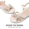 imageDREAM PAIRS Girls Wedge Sandals Flatform Open Toe Summer Platform Sandals Flower Wedding Party for Little KidBig KidIvory