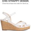 imageDREAM PAIRS Girls Wedge Sandals Flatform Open Toe Summer Platform Sandals Flower Wedding Party for Little KidBig KidWhite