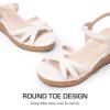 imageDREAM PAIRS Girls Wedge Sandals Flatform Open Toe Summer Platform Sandals Flower Wedding Party for Little KidBig KidWhite