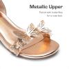 imageDREAM PAIRS Lace Up Low Heel Sandals for Girls Ankle Strap Dress Pump Strappy Gladiator Wedding Party Shoes for Little KidBig KidChampagneGold