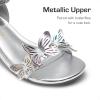 imageDREAM PAIRS Lace Up Low Heel Sandals for Girls Ankle Strap Dress Pump Strappy Gladiator Wedding Party Shoes for Little KidBig KidSilver
