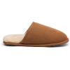 imageDREAM PAIRS Mens Avalon Scuff Slip on Fuzzy Faux Wool Lining Warm Indoor Outdoor House Slippers TanSize 11