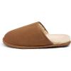 imageDREAM PAIRS Mens Avalon Scuff Slip on Fuzzy Faux Wool Lining Warm Indoor Outdoor House Slippers TanSize 11