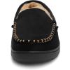 imageDREAM PAIRS Mens Dsl2110m Fuzzy Microsuede Moccasin Slippers with Plush Lining House Shoes Black Size 11