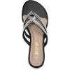 imageDREAM PAIRS Womens Fashion Rhinestones Design Slides SandalsBlack