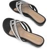 imageDREAM PAIRS Womens Fashion Rhinestones Design Slides SandalsBlack