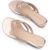 imageDREAM PAIRS Womens Fashion Rhinestones Design Slides SandalsChampagneGoldpu
