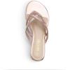 imageDREAM PAIRS Womens Fashion Rhinestones Design Slides SandalsChampagneGoldpu
