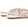 imageDREAM PAIRS Womens Fashion Rhinestones Design Slides SandalsChampagneGoldpu