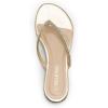 imageDREAM PAIRS Womens Fashion Rhinestones Design Slides SandalsGoldglitter