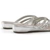 imageDREAM PAIRS Womens Fashion Rhinestones Design Slides SandalsSilver