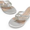imageDREAM PAIRS Womens Fashion Rhinestones Design Slides SandalsSilver