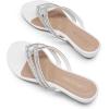 imageDREAM PAIRS Womens Fashion Rhinestones Design Slides SandalsWhite