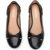 imageDREAM PAIRS Womens Sdfa2310w Black Ballet Comfortable Flats Dress Round Toe Foldable Soft Casual Slip On Work Flat Shoes with Bowknot Black Size 8