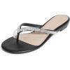 imageDREAM PAIRS Womens Fashion Rhinestones Design Slides SandalsBlack Glitter