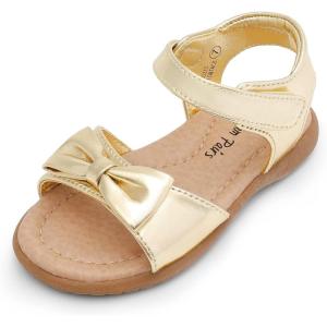 imageDREAM PAIRS Girls Sandals Fashion Bow Summer Shoes for ToddlerLittle KidGold