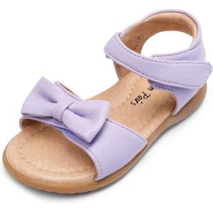 imageDREAM PAIRS Girls Sandals Fashion Bow Summer Shoes for ToddlerLittle KidLightPurple