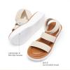 imageDREAM PAIRS Girls Flatform Wedge Open Toe Platform Summer Sandals with Buckle Ankle Strap for Little KidBig KidBeige